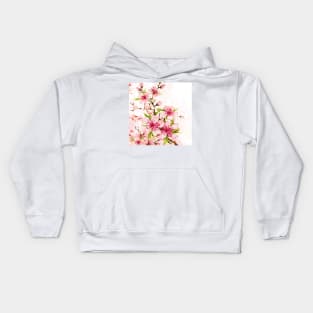 Watercolor Spring Flowers 2 Kids Hoodie